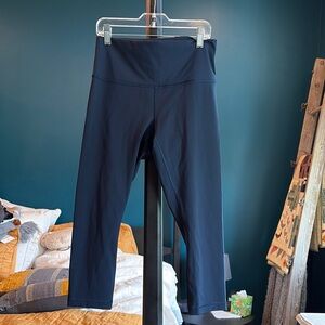 Lululemon Athletica Blue Leggings High Waist Cropped